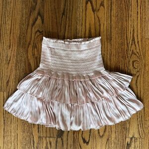 Reset Blush Tiered Mini Skirt